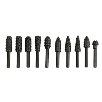 10Pcs 1/4 Inch 6Mm Shank Rotary Burr Set Wood Rasp File Drill Bits Rotary Rasp Set For Woodworking
10Pcs 1/4 Inch 6Mm Shank Rotary Burr Set Wood Rasp File Drill Bits Rotary Rasp Set For Woodworking