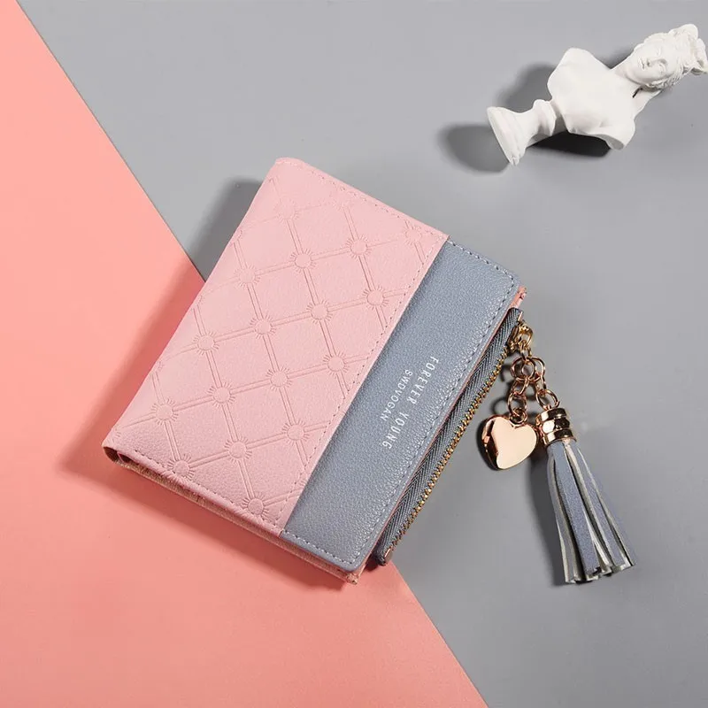 2019 New Summer Women Panelled Tassel Letter Heart Coin Pcoket Woman Square Card Bag Mini Wallets Student Student Purses OC137
2019 New Summer Women Panelled Tassel Letter Heart Coin Pcoket Woman Square Card Bag Mini Wallets Student Student Purses OC137