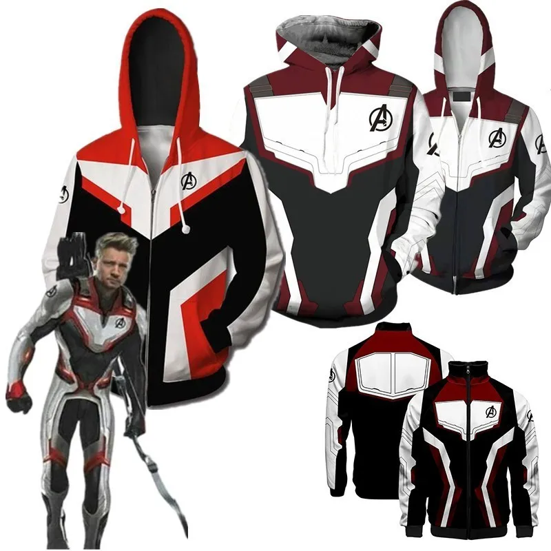 

Avengers Endgame Quantum Realm Cosplay 3D Hoodies Sweatshirt Superhero Captain America Iron Man Coat Jacket Tony Stark Hoodie