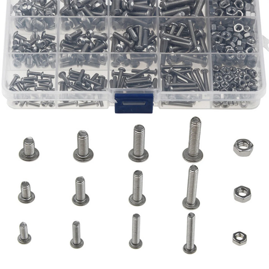 M3 440pcs/set Screws Nuts Kits Set Stainless Steel Hex Head Socket Screws and Nuts Assortment
M3 440pcs/set Screws Nuts Kits Set Stainless Steel Hex Head Socket Screws and Nuts Assortment