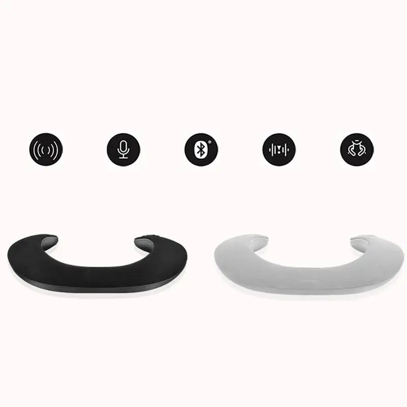 5D new stereo wireless Bluetooth, wearable speaker ring necking, sport neck hanging microphone, Bluetooth audio.
5D new stereo wireless Bluetooth, wearable speaker ring necking, sport neck hanging microphone, Bluetooth audio.