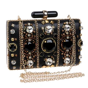 Embroidery Women Handbags Beaded Chain Accessory Metal Day Clutches Party Wedding Evening Bags One Side Diamonds Purse
Embroidery Women Handbags Beaded Chain Accessory Metal Day Clutches Party Wedding Evening Bags One Side Diamonds Purse