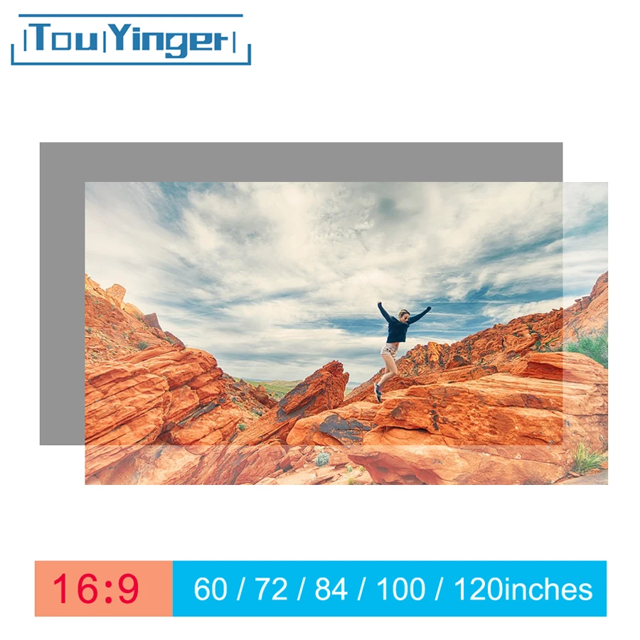Touyinger 16:9 High Brightness Reflective Projector Screen 60 72 84 100 120 inches Fabric Cloth Screen for Espon BenQ XGIMI
Touyinger 16:9 High Brightness Reflective Projector Screen 60 72 84 100 120 inches Fabric Cloth Screen for Espon BenQ XGIMI