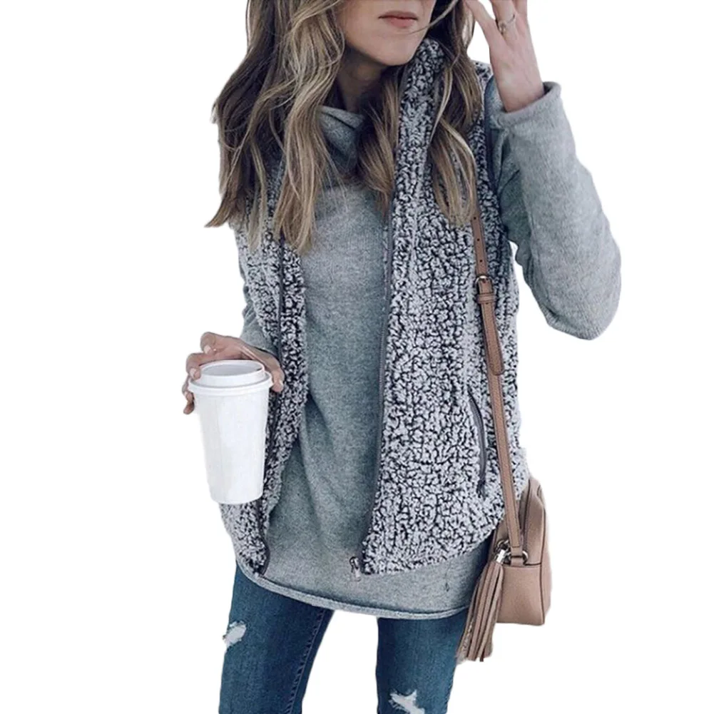 Women Faux Fur Vest Winter Warm Jacket 2018 Autumn Sleeveless Fur Coat Outwears Female Loose Zipper Plush Vest Waistcoat Women
Women Faux Fur Vest Winter Warm Jacket 2018 Autumn Sleeveless Fur Coat Outwears Female Loose Zipper Plush Vest Waistcoat Women
