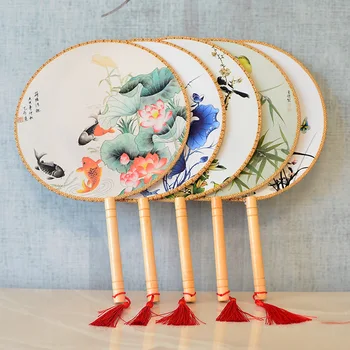 Vintage Dancing Fan Chinese Traditional Round Palace Hand Fan Stage Perform Props Home Decoration
Vintage Dancing Fan Chinese Traditional Round Palace Hand Fan Stage Perform Props Home Decoration