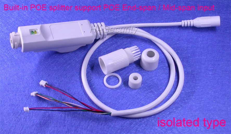 LAN cable Built-in POE splitter / regulator IEEE802.3af standard DC12V 500mA output for CCTV IP camera board module (Isolated)
LAN cable Built-in POE splitter / regulator IEEE802.3af standard DC12V 500mA output for CCTV IP camera board module (Isolated)