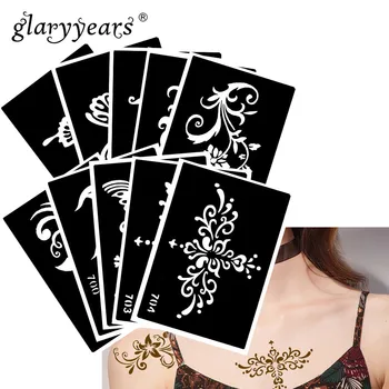 10 Pieces/Set Henna Tattoo Stencil Plants Pattern Paste Drawing Lady Body Art Tattoo Stencil Sexy Product Waterproof 2019 HN#21
10 Pieces/Set Henna Tattoo Stencil Plants Pattern Paste Drawing Lady Body Art Tattoo Stencil Sexy Product Waterproof 2019 HN#21