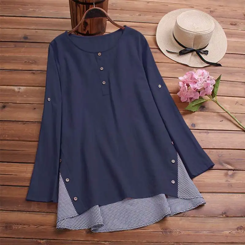 Women Blouse Tops 2019 Spring Long Sleeve Blusa Feminina Vintage Ladies Shirt Casual Patchwork Solid Work Blusas Womens Clothing
Women Blouse Tops 2019 Spring Long Sleeve Blusa Feminina Vintage Ladies Shirt Casual Patchwork Solid Work Blusas Womens Clothing