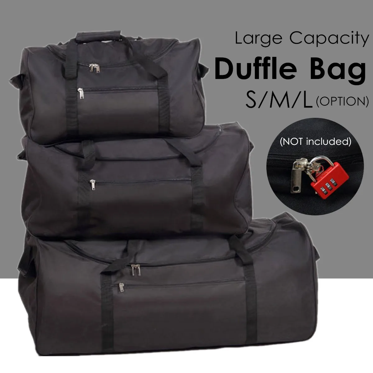 Outdoor Camping Travel Large Duffle Bags Waterproof Oxford Foldable Luggage Handbag Woman Men Backpack Storage Pouch Tote S/M/L
Outdoor Camping Travel Large Duffle Bags Waterproof Oxford Foldable Luggage Handbag Woman Men Backpack Storage Pouch Tote S/M/L