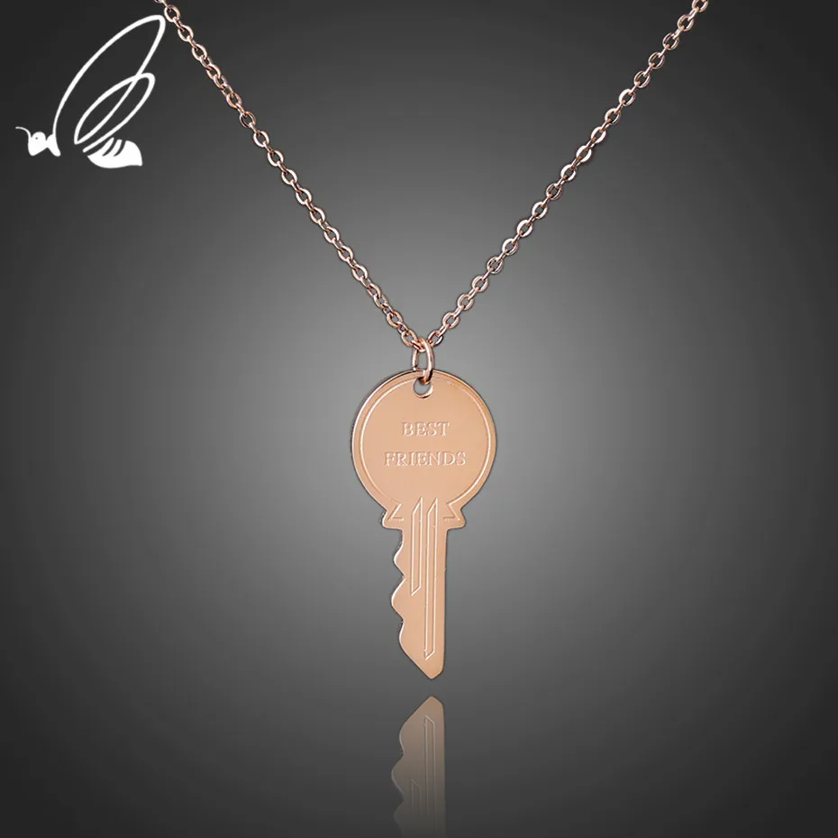 S'Steel New Design Key Stainless Steel Pendant Necklace For Women Trendy Never Fade Rose Gold Color Key Chian Necklaces Party 
S'Steel New Design Key Stainless Steel Pendant Necklace For Women Trendy Never Fade Rose Gold Color Key Chian Necklaces Party