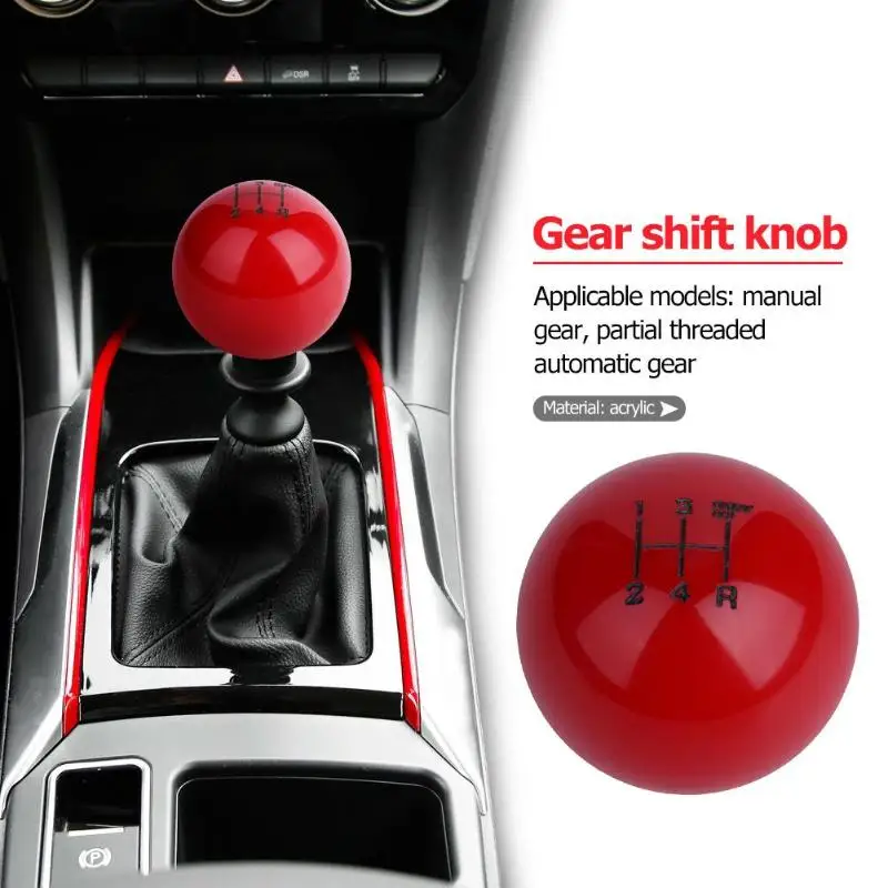 Auto Car Universal Gear Knob 4 Speed Ball Shaped Acrylic Car Manual Automatic Gear Shift Knob For peugeot 206 Passat b6 All Cars
Auto Car Universal Gear Knob 4 Speed Ball Shaped Acrylic Car Manual Automatic Gear Shift Knob For peugeot 206 Passat b6 All Cars