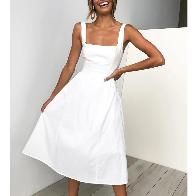 Boho Women Summer Solid Beach Midi Dress Ladies Holiday Sleeveless Casual Loose Party Sundresses
Boho Women Summer Solid Beach Midi Dress Ladies Holiday Sleeveless Casual Loose Party Sundresses