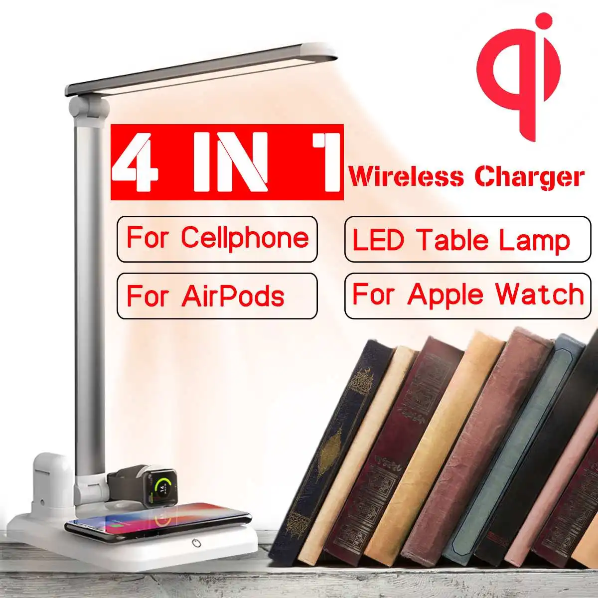 Foldable LED Desk Lamp Light QI Wireless Charging for iphone for iwatch for Airpods Dimmable Table Desktop Light Lamp for Office
Foldable LED Desk Lamp Light QI Wireless Charging for iphone for iwatch for Airpods Dimmable Table Desktop Light Lamp for Office