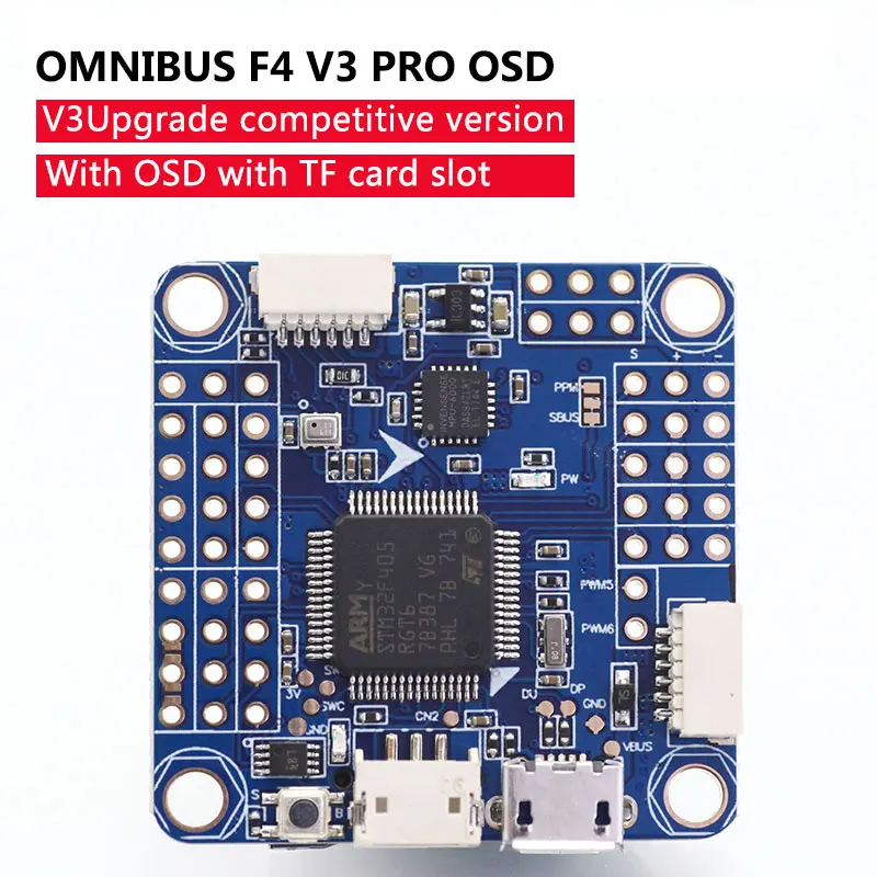 F4 V3 Pro Flight Controller Board Betaflight Built-in Barometer OSD TF Slot For FPV Quadcopter
F4 V3 Pro Flight Controller Board Betaflight Built-in Barometer OSD TF Slot For FPV Quadcopter