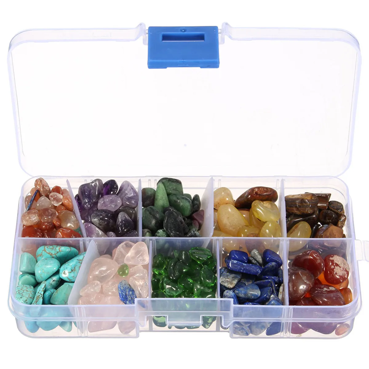 Set 10 Kinds Stone Chakras Crystal Healing Tumbled Natural Quartz Crystal Stones Minerals Irregular Shape Decorative With Box
Set 10 Kinds Stone Chakras Crystal Healing Tumbled Natural Quartz Crystal Stones Minerals Irregular Shape Decorative With Box