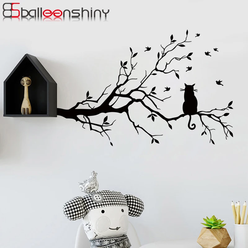 BalleenShiny Sitting Black Cats Branch Wallpaper Bedroom Study Living Room Removable Fashion Mural Decals Home Wall Sticker
BalleenShiny Sitting Black Cats Branch Wallpaper Bedroom Study Living Room Removable Fashion Mural Decals Home Wall Sticker