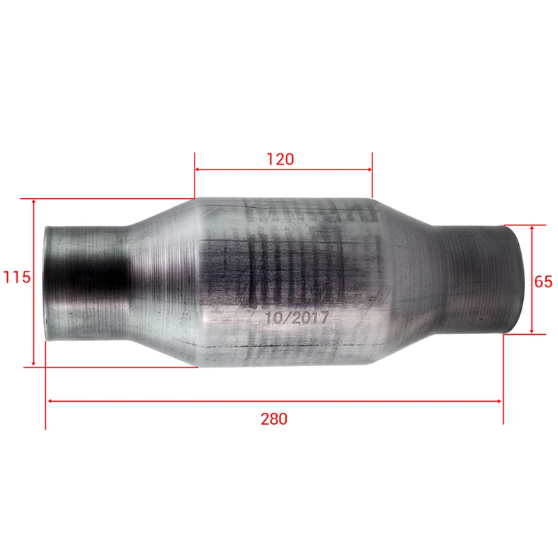 410250 2.5 Inch for Universal High Flow Stainless Catalytic Converter prior Stainless Steel 100 200 cell