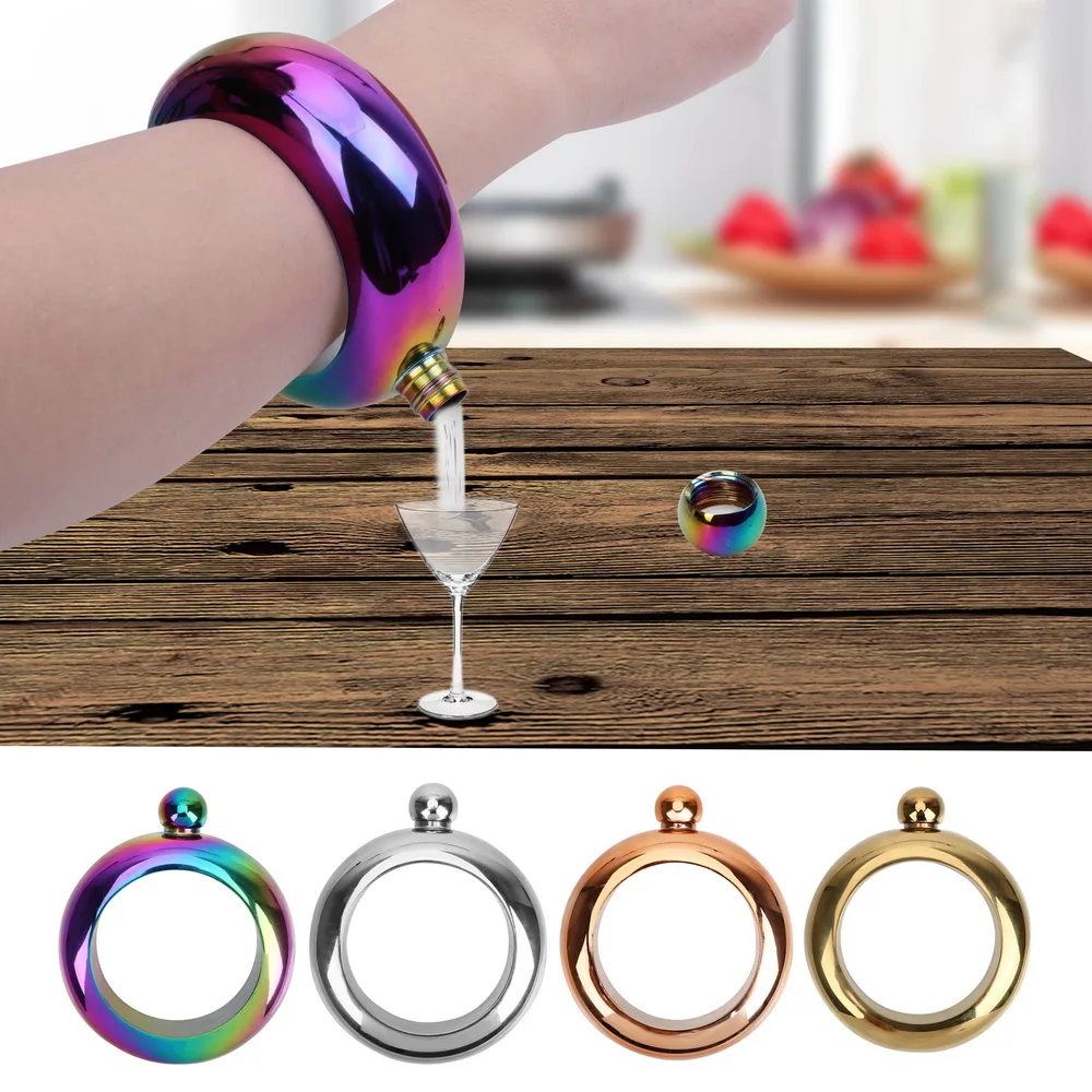 3.5 oz Bracelet Elegant Wine Bottle Round Chic Hip Flask for Whiskey Vodka Alcohol Drinkware Accessories Bangle Hip Flask
3.5 oz Bracelet Elegant Wine Bottle Round Chic Hip Flask for Whiskey Vodka Alcohol Drinkware Accessories Bangle Hip Flask