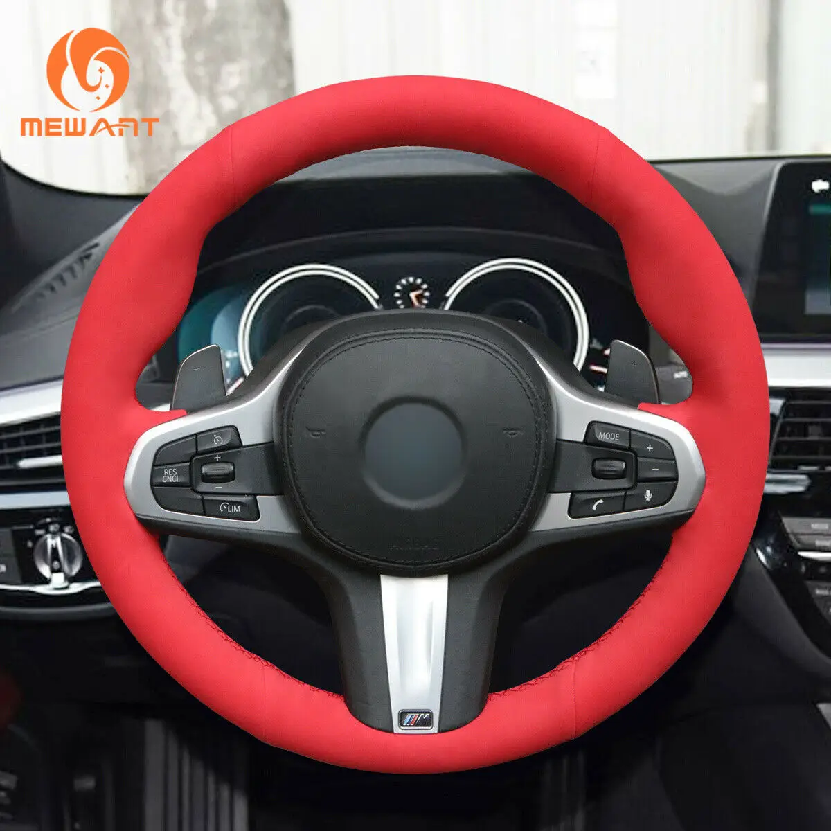 Steering Wheel Cover Wrap Around Sewing by Hand Black Leather Steering Cover for BMW M5 F90 X3 X5 8 Series G14 G15 G16
Steering Wheel Cover Wrap Around Sewing by Hand Black Leather Steering Cover for BMW M5 F90 X3 X5 8 Series G14 G15 G16