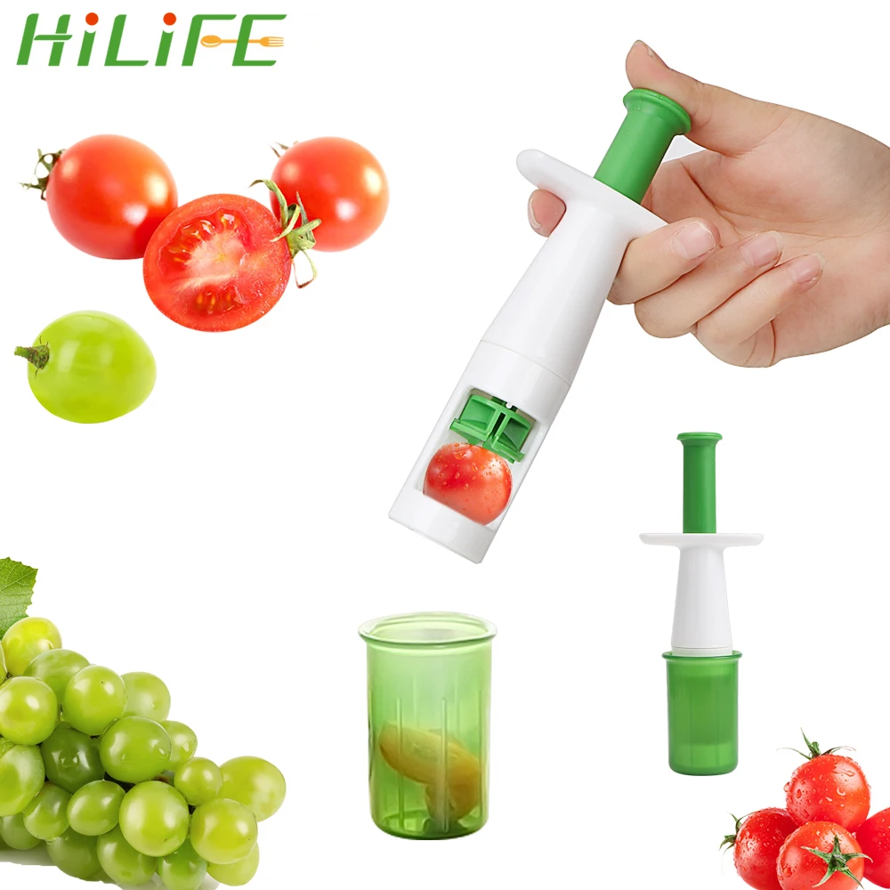 

HILIFE Kitchen Gadgets Auxiliary Baby Food Tools Cherry Tomato Slicers Multifunctional Fruit Vegetable Cutter Grape Slicer