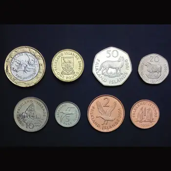 Falkland Islands Set 8 Coins, 1+2+5+10+20+50 Pence+1+2 Pounds, 1998-2004, UNC, Gift, America, Real Original Genuine coins
Falkland Islands Set 8 Coins, 1+2+5+10+20+50 Pence+1+2 Pounds, 1998-2004, UNC, Gift, America, Real Original Genuine coins