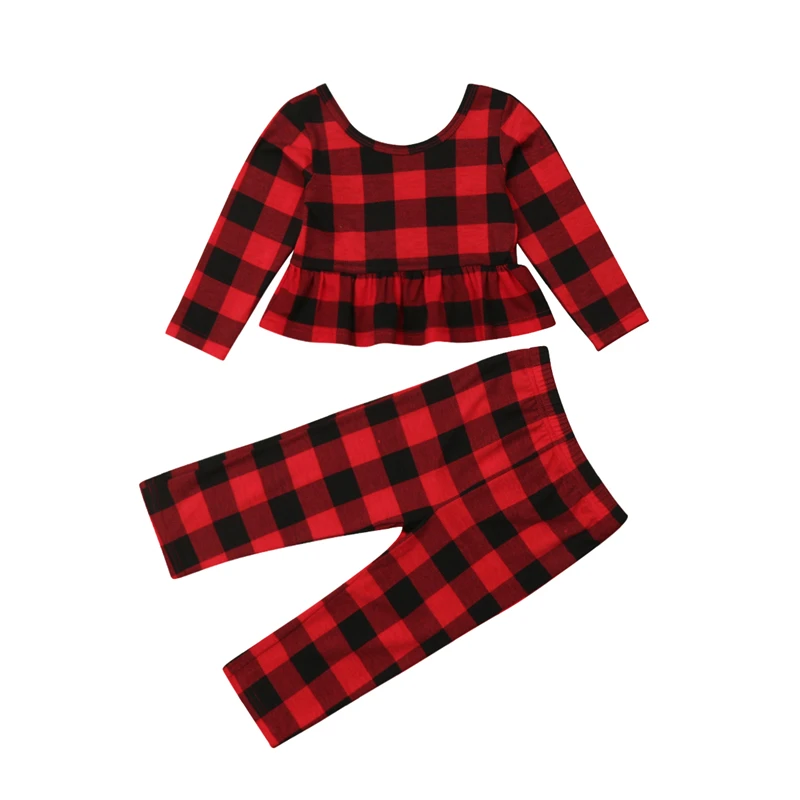 Toddler Kids Baby Girl Clothes Set Spring Long Sleeve Checks T-shirt Top Pants Red Plaid Outfit Girls Clothing Tracksuit 2PCs
Toddler Kids Baby Girl Clothes Set Spring Long Sleeve Checks T-shirt Top Pants Red Plaid Outfit Girls Clothing Tracksuit 2PCs