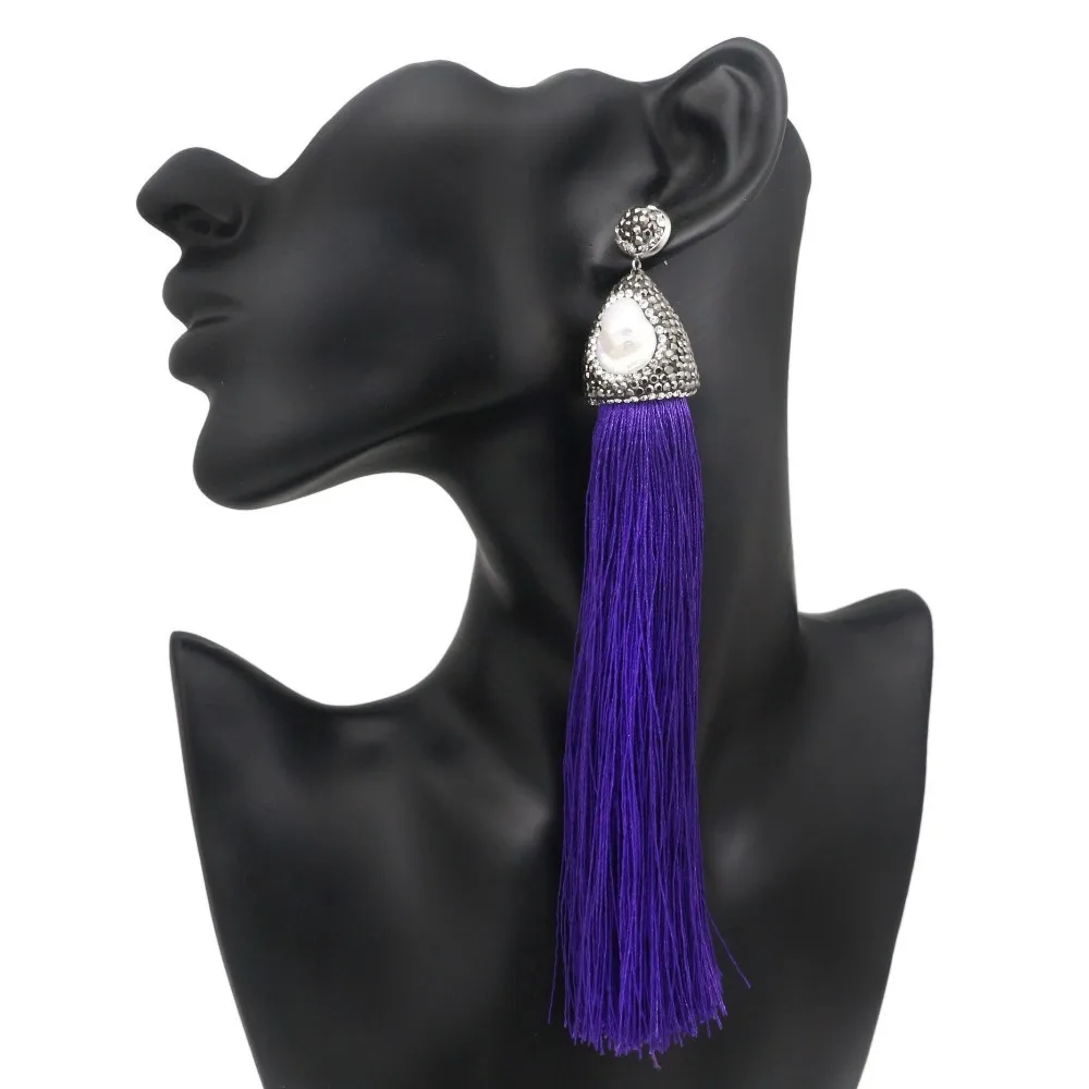 Big Large Drop Luxury Tassel Earring For Women Lady Pave Crystal Rhinestone Pearl Earring Female Party Wedding Jewelry orecchini 
Big Large Drop Luxury Tassel Earring For Women Lady Pave Crystal Rhinestone Pearl Earring Female Party Wedding Jewelry orecchini