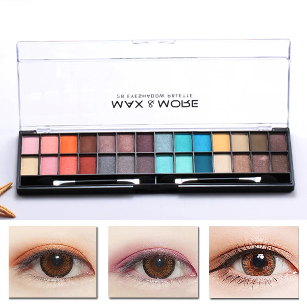 28 Color Palette Eyeshadow With Brush Make Up Eye Shadow Matte Makeup Long Lasting Shimmer Glamorous Smokey Eye Shadow
28 Color Palette Eyeshadow With Brush Make Up Eye Shadow Matte Makeup Long Lasting Shimmer Glamorous Smokey Eye Shadow