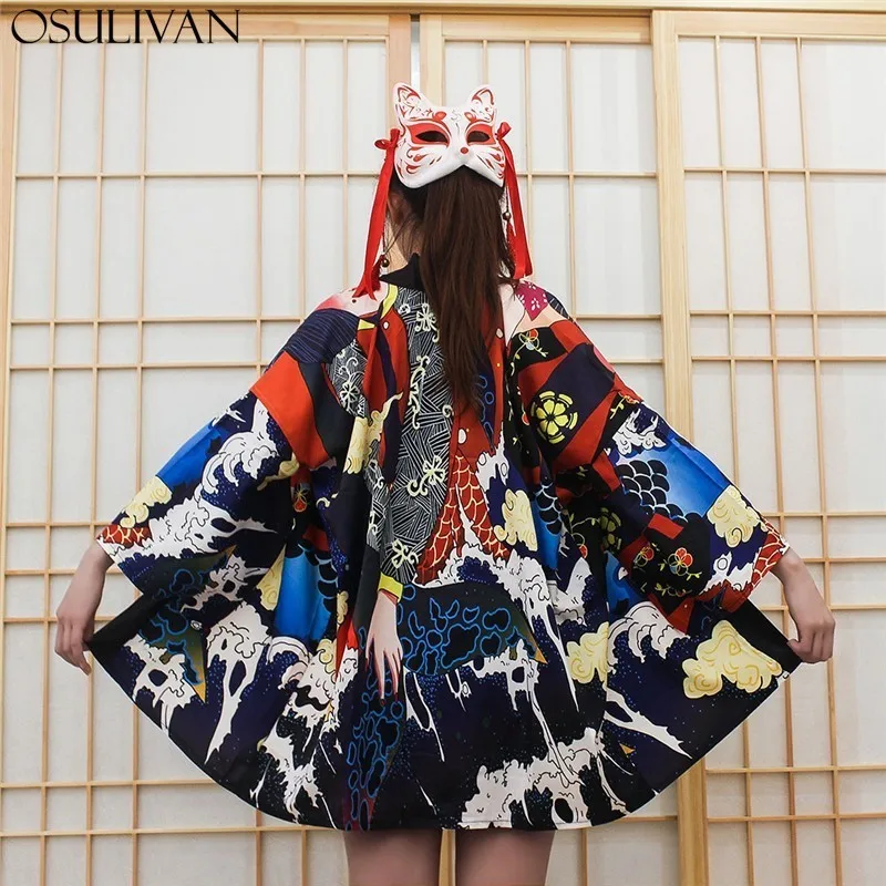 OSULIVAN Summer Kimono Woman Shirts Casual Blouse Women Bluse Womens Tops And Blouses Japanese Cosplay Streetwear Loose Wave
OSULIVAN Summer Kimono Woman Shirts Casual Blouse Women Bluse Womens Tops And Blouses Japanese Cosplay Streetwear Loose Wave