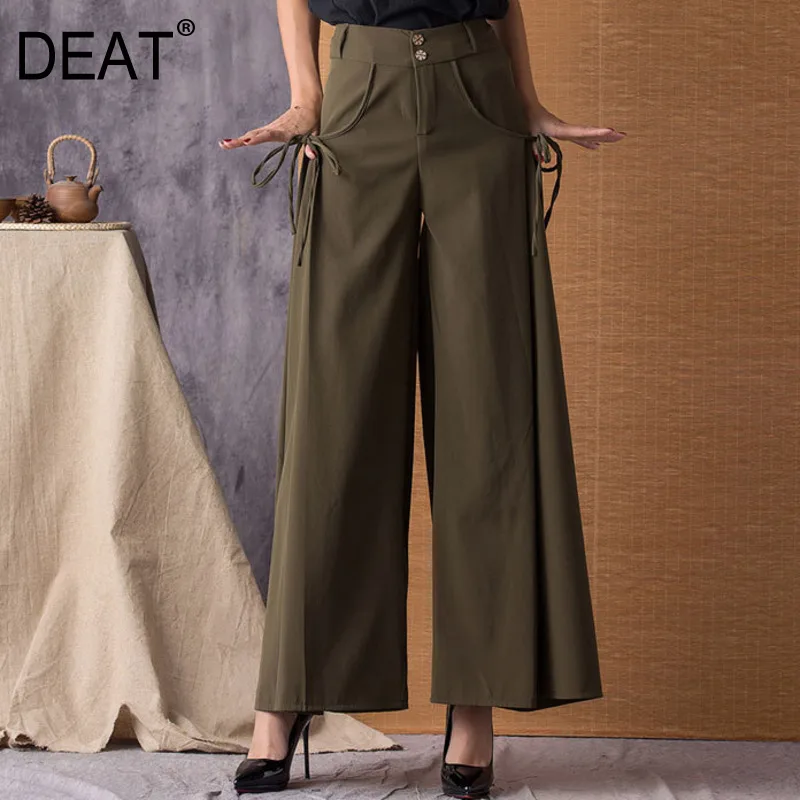 DEAT 2019 Spring And Summer New Line Bandwidth Loose Comfortable Wide Leg Pants Fashion All-match Women's Clothing QF467
DEAT 2019 Spring And Summer New Line Bandwidth Loose Comfortable Wide Leg Pants Fashion All-match Women's Clothing QF467