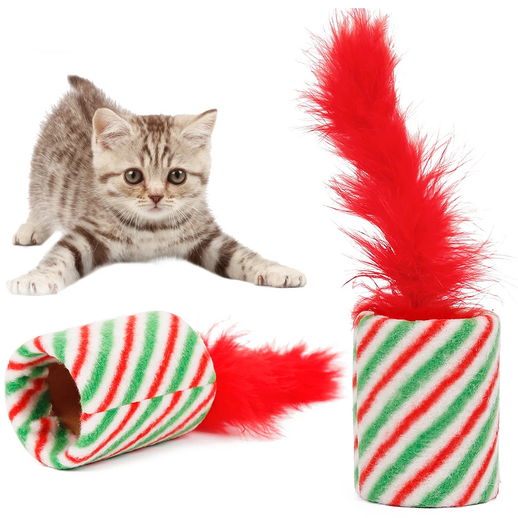 Christmas Feather Bell Small Tunnel Paper Tube Cat Toy Funny Bell Artificial Feather Cat Teaser Cat Chasing Toy
Christmas Feather Bell Small Tunnel Paper Tube Cat Toy Funny Bell Artificial Feather Cat Teaser Cat Chasing Toy