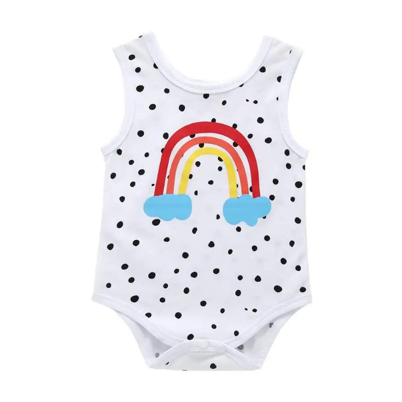 Newborn Baby Romper Infant Sleeveless Jumpsuit Dots Rainbow Print Toddler Outfits Cotton O-Neck Boys Girls Clothes Summer Kids
Newborn Baby Romper Infant Sleeveless Jumpsuit Dots Rainbow Print Toddler Outfits Cotton O-Neck Boys Girls Clothes Summer Kids