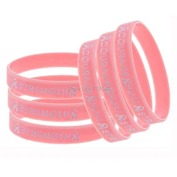 100pcs Reast Cancer Awareness Hope Faith Courage Strength Pink wristband silicone bracelets free shipping by ePacket A
100pcs Reast Cancer Awareness Hope Faith Courage Strength Pink wristband silicone bracelets free shipping by ePacket A