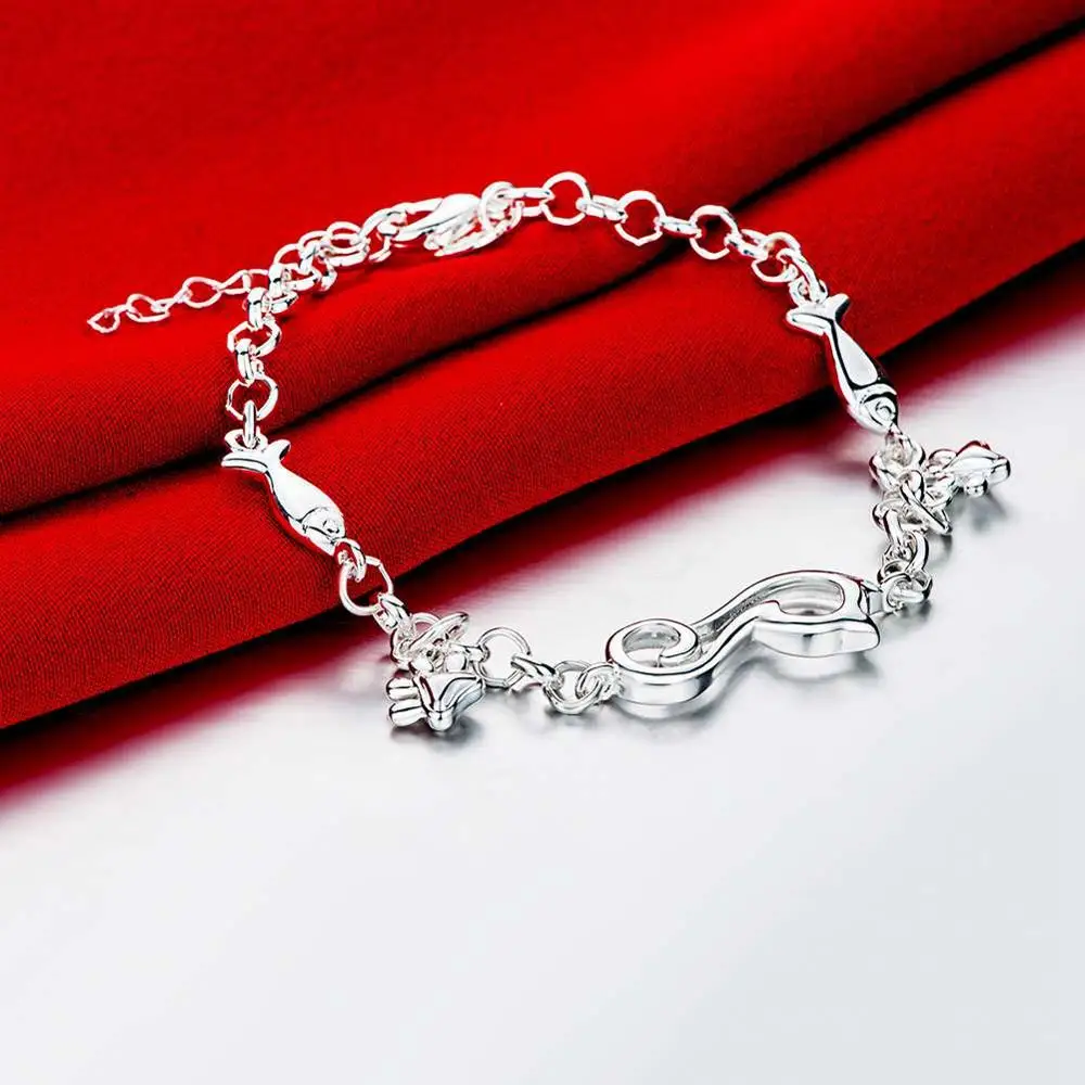 Free shipping Silver Plated Bracelets 925 Jewelry Charms Cat Fish Bracelet For Women SB525
Free shipping Silver Plated Bracelets 925 Jewelry Charms Cat Fish Bracelet For Women SB525