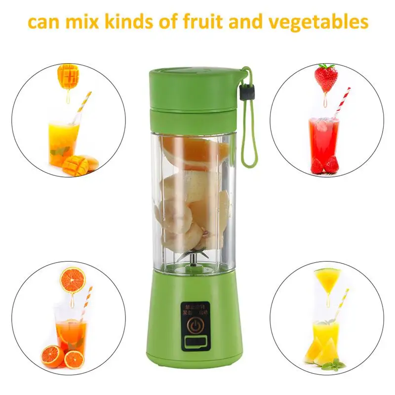 380ml Portable 6 Blades Blender Juicer USB Rechargeable Electric Automatic Vegetable Fruit Citrus Orange Juice Maker Cup Mixer
380ml Portable 6 Blades Blender Juicer USB Rechargeable Electric Automatic Vegetable Fruit Citrus Orange Juice Maker Cup Mixer