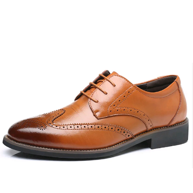 Formal Men Dress Shoes Genuine Leather Classic Brogue Oxfords Shoes Flats For Wedding Office Business Male Shoes
Formal Men Dress Shoes Genuine Leather Classic Brogue Oxfords Shoes Flats For Wedding Office Business Male Shoes