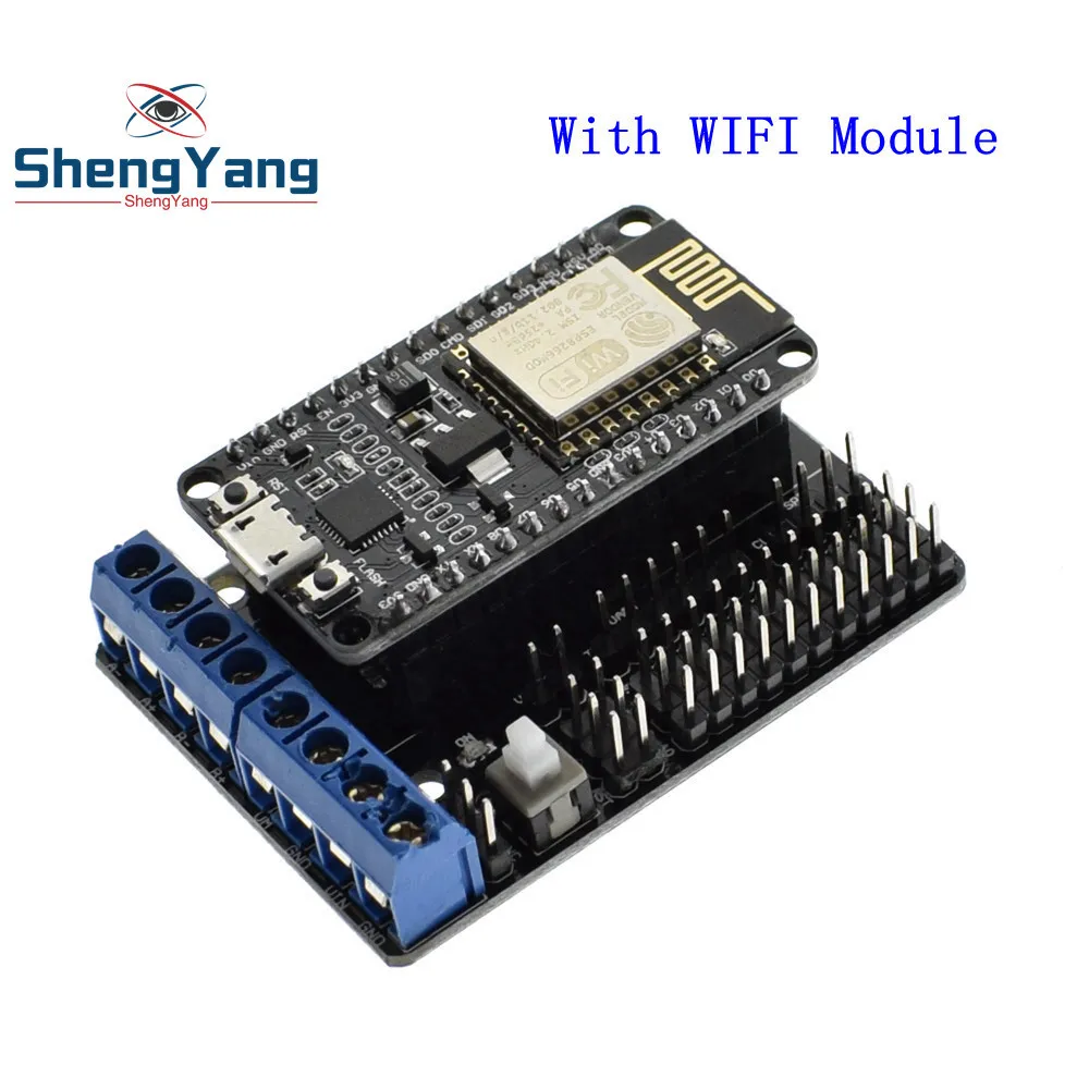 ShengYang NodeMCU Motor Shield Board L293D for ESP-12E from ESP8266 esp 12E kit diy rc toy wifi rc smart car remote control
ShengYang NodeMCU Motor Shield Board L293D for ESP-12E from ESP8266 esp 12E kit diy rc toy wifi rc smart car remote control