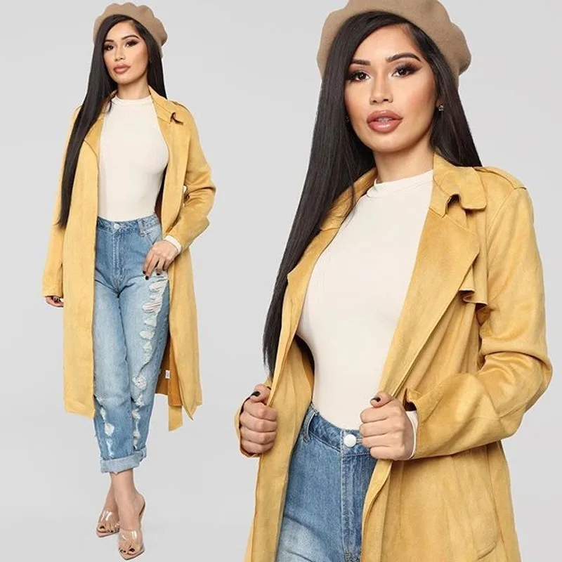 Ohvera Suede Leather Long Trench Coat For Women Winter Ladies Trench Coat Women Cardigan Windbreaker Autumn 2018 Overcoat
Ohvera Suede Leather Long Trench Coat For Women Winter Ladies Trench Coat Women Cardigan Windbreaker Autumn 2018 Overcoat