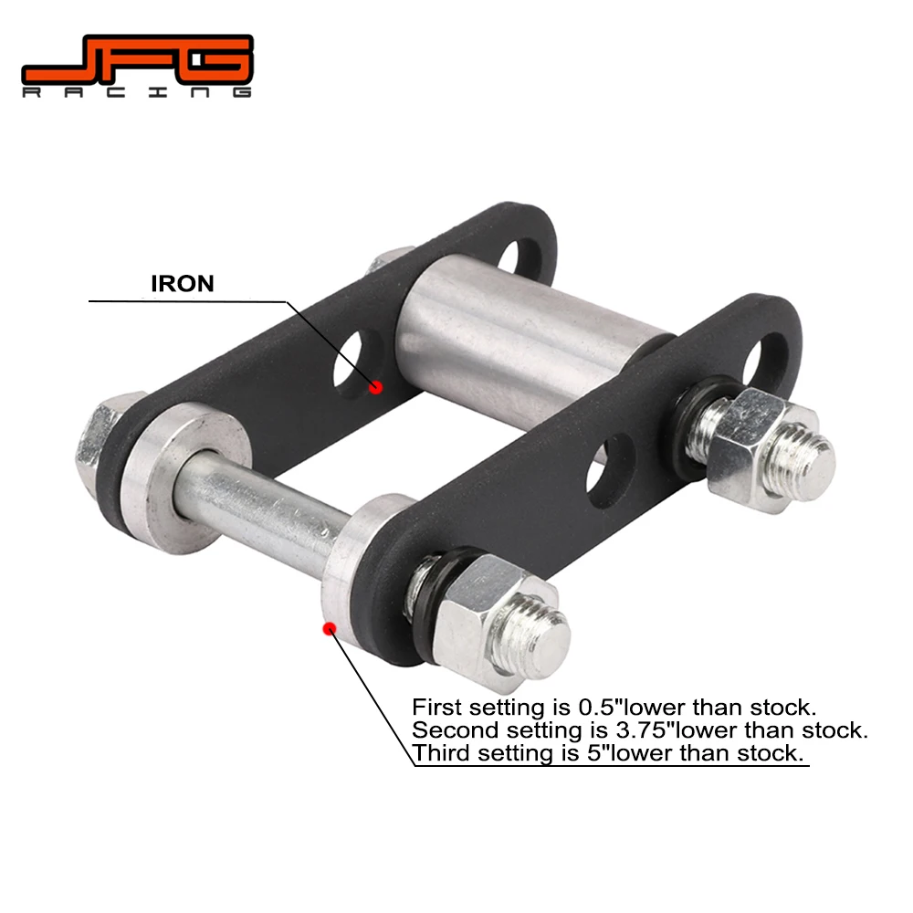 Motorcycle Iron Accessories Rear Lowering Kit Adapter Adjustable For YAMAHA Blaster YFS200 1988- 2001 2002 2003 2004 2005 2006
Motorcycle Iron Accessories Rear Lowering Kit Adapter Adjustable For YAMAHA Blaster YFS200 1988- 2001 2002 2003 2004 2005 2006