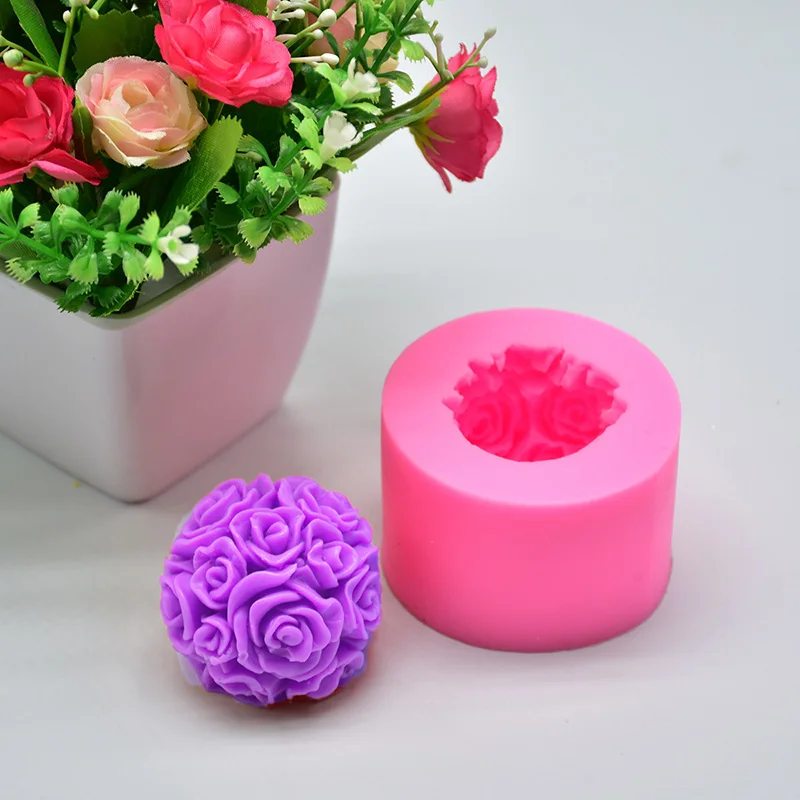 Silicone Mold DIY Baking 3D Rose Flower Balls Mold Fondant Cake Chocolate Handmade Soap Mould Candle Molds
Silicone Mold DIY Baking 3D Rose Flower Balls Mold Fondant Cake Chocolate Handmade Soap Mould Candle Molds