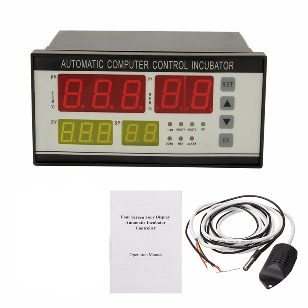 Digital Incubator Controller Temperature Humidity Control Automatic Egg Turning Thermostat Humidistat Thermometer Hygrometer
Digital Incubator Controller Temperature Humidity Control Automatic Egg Turning Thermostat Humidistat Thermometer Hygrometer
