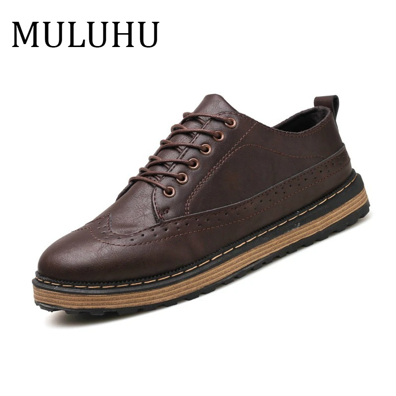 MULUHU Spring Autumn Men Leather Shoes Men's Casual Shoes New Business Office Thick Floor Tooling Fashion Lace Up Shoes
MULUHU Spring Autumn Men Leather Shoes Men's Casual Shoes New Business Office Thick Floor Tooling Fashion Lace Up Shoes