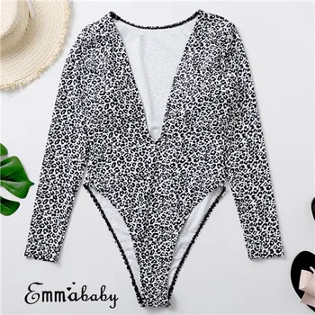 Women Long Sleeve Deep-V Stretch Bodysuit Leotard Body Sexy Party Bodysuits Leotard Print
Women Long Sleeve Deep-V Stretch Bodysuit Leotard Body Sexy Party Bodysuits Leotard Print