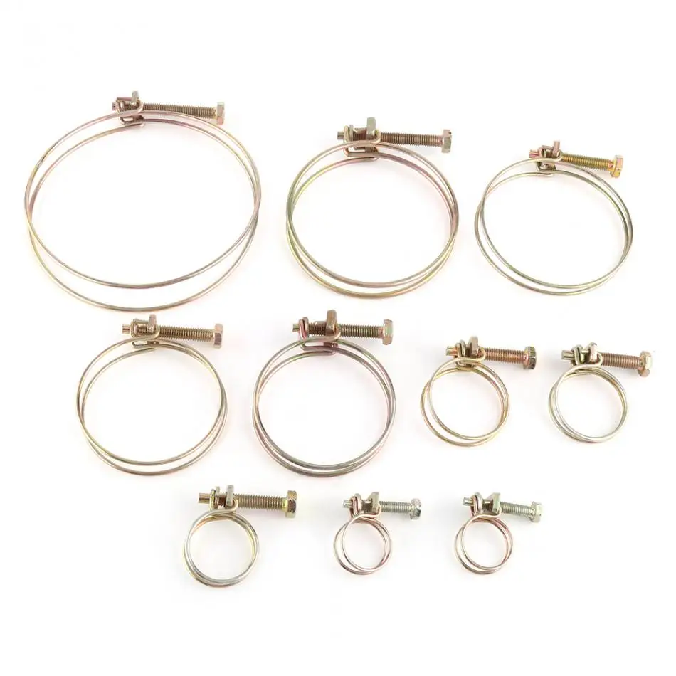 10Pcs/pack Hose Fastener Adjustable Double Wire Water Hose Barb Clamp Pipe Clip Hoop Plumbing Fastener Tool Discount
10Pcs/pack Hose Fastener Adjustable Double Wire Water Hose Barb Clamp Pipe Clip Hoop Plumbing Fastener Tool Discount