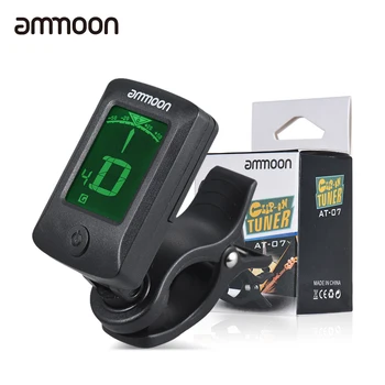 

ammoon AT-07 Digital Electronic Clip-On Tuner LCD Screen for Guitar Chromatic Bass Ukulele C/ D Violin