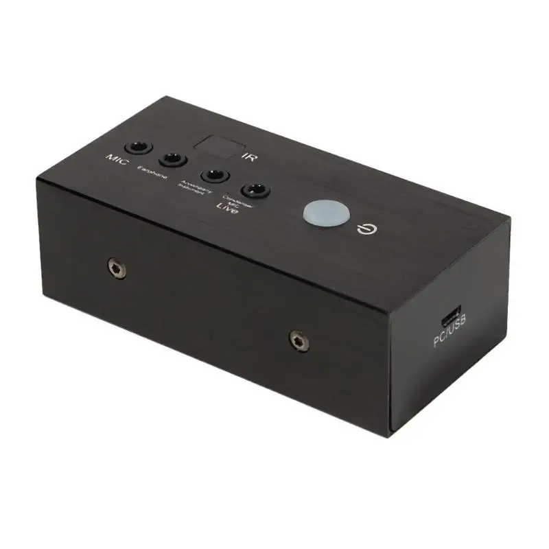 I8 External Bluetooth Remote Control Sound Cards Portable Home Live Sing Broadcast Sound Card for Mobile Phone Computer PC
I8 External Bluetooth Remote Control Sound Cards Portable Home Live Sing Broadcast Sound Card for Mobile Phone Computer PC