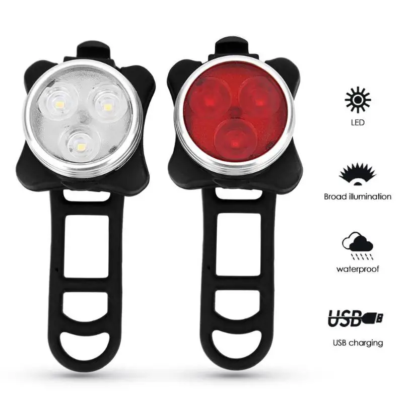 Cycling Bicycle Bike Light 3 LED Head Front With USB Rechargeable Tail Clip Light Lamp Outdoor Cycling Bike Accessories
Cycling Bicycle Bike Light 3 LED Head Front With USB Rechargeable Tail Clip Light Lamp Outdoor Cycling Bike Accessories