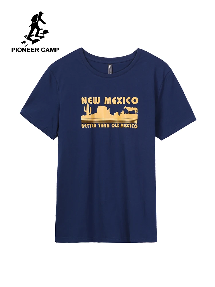 Мужская классическая футболка Pioneer Camp хлопковая Однотонная с коротким рукавом и