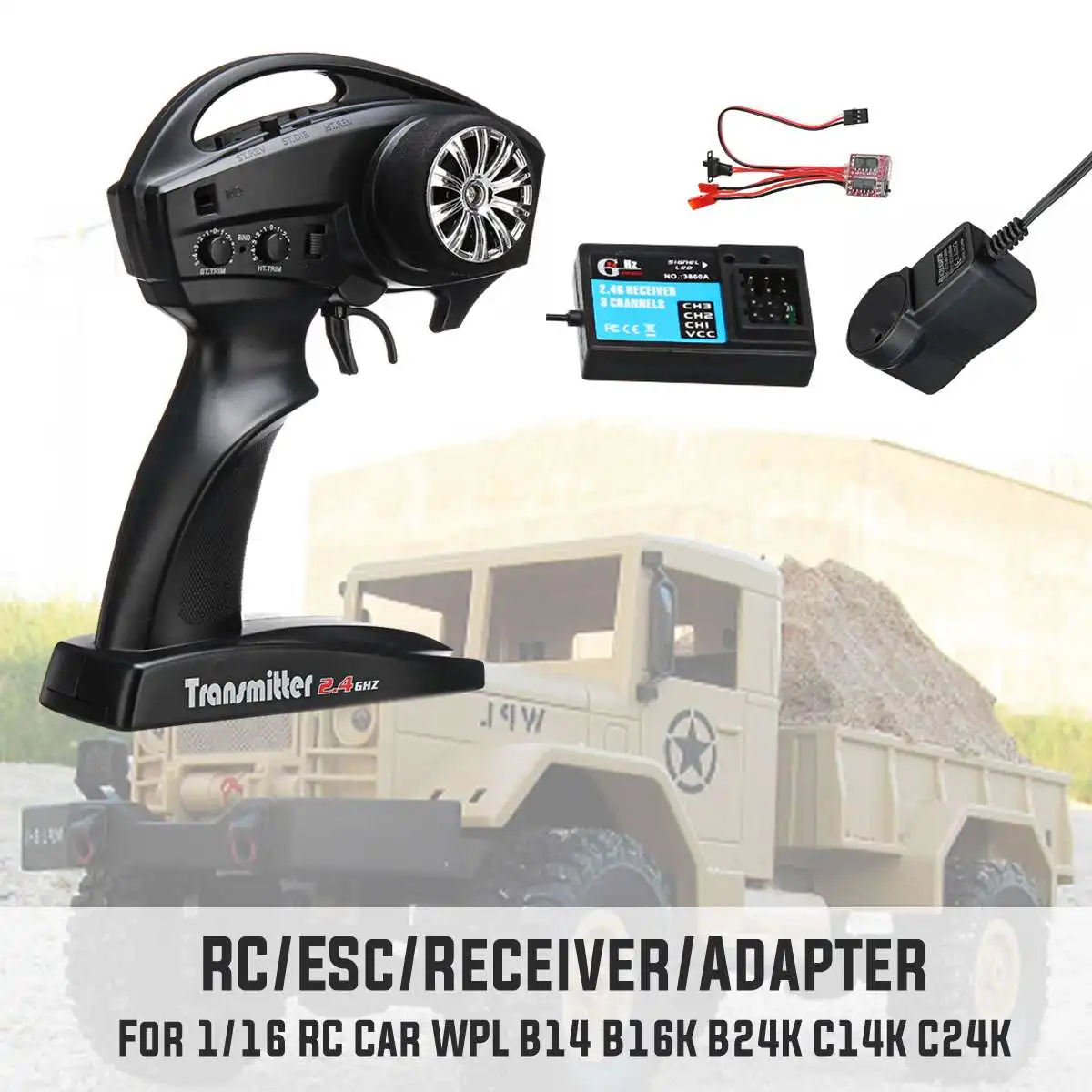 4Pcs EU/US Plug 1/16 Rc Transmitter RC Car Parts Remote ControlReceiver/ESC/Charger Companion for WPL B14 B16k B24k C14k C24k
4Pcs EU/US Plug 1/16 Rc Transmitter RC Car Parts Remote ControlReceiver/ESC/Charger Companion for WPL B14 B16k B24k C14k C24k
