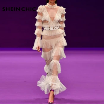 High Quality Designer Runway Women Dress 2019 Elegant Perspective Cascading Ruffle Long Dress Sexy V Neck Flare Sleeve Vestidos
High Quality Designer Runway Women Dress 2019 Elegant Perspective Cascading Ruffle Long Dress Sexy V Neck Flare Sleeve Vestidos